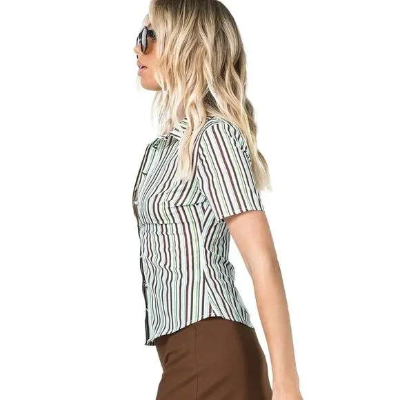 Princess Polly Anni Short Sleeve Shirt Multi - 4 - Picture 4 of 5